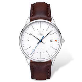Slim automatic blank stål Citizen/Miyota 9015 med 24 ædelsten herre ur fra Faber-Time, F3009SL